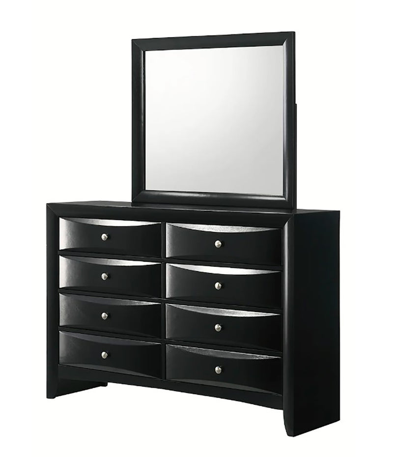 Crown Mark Furniture Fallon Dresser Mirror in Black