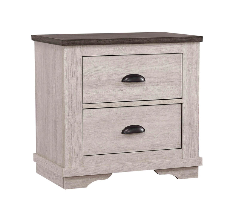 Crown Mark Furniture Coralee 2 Drawer Nightstand in White image