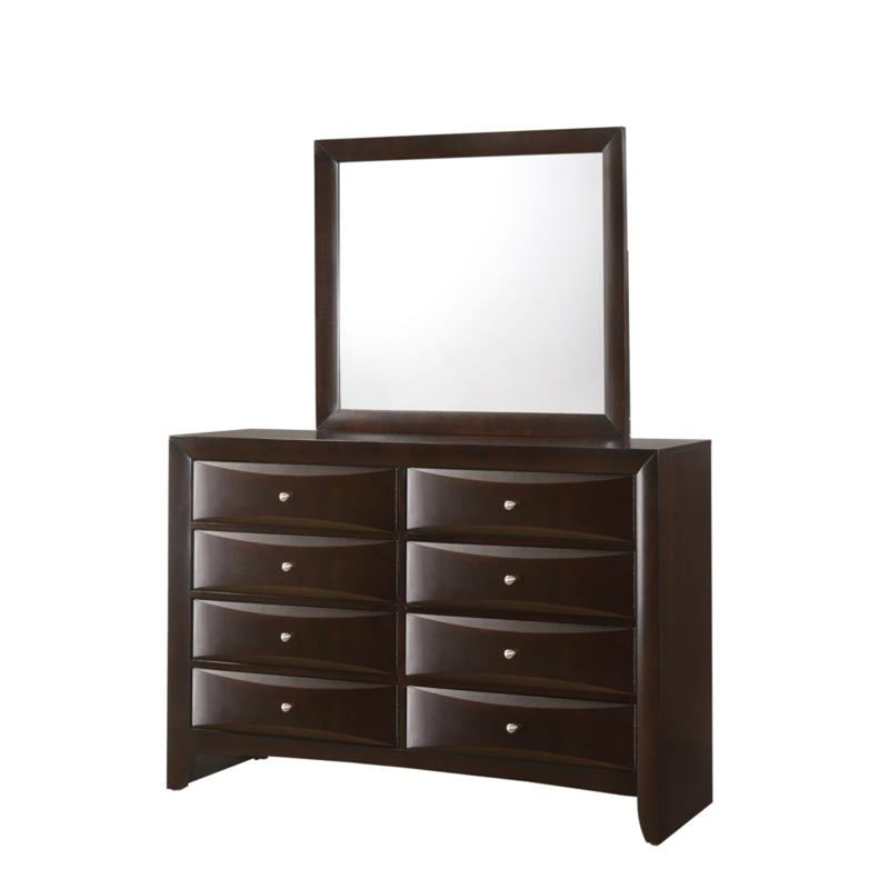 Crown Mark Emily Mirror in Dark Cherry