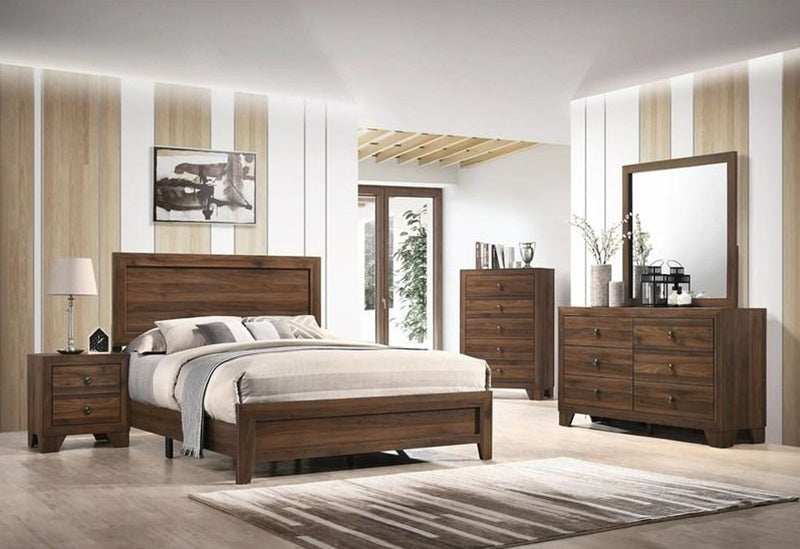 Millie Full Panel Bed In Brown Cherry