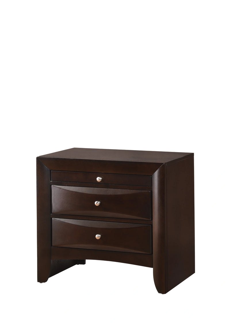 Crown Mark Emily Nightstand in Dark Cherry image
