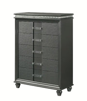 Crown Mark Furniture Adira 5 Drawer Chest in Silver image
