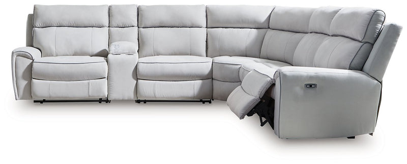 Social Pointe Reclining Sectional with Storage Console