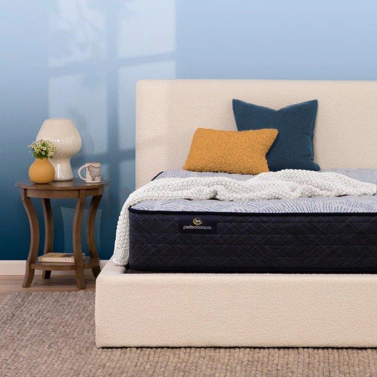 Serta Perfect Sleeper Innerspring Mattress Blue Lagoon Nights Plush Tight Top - Queen image