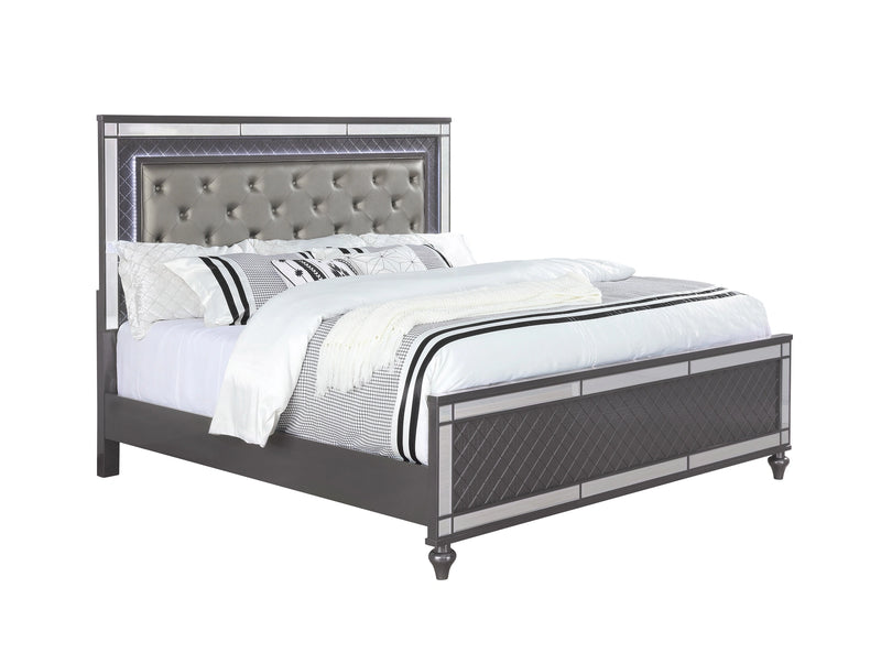 Crown Mark Refino Queen Panel Bed in Gray B1670-Q image