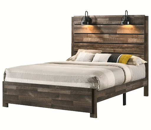 Crown Mark Furniture Carter Queen Platform Bed in Brown image