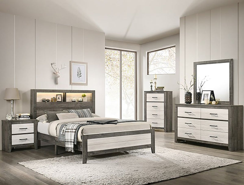 Rhett King Platform Bed In Gray