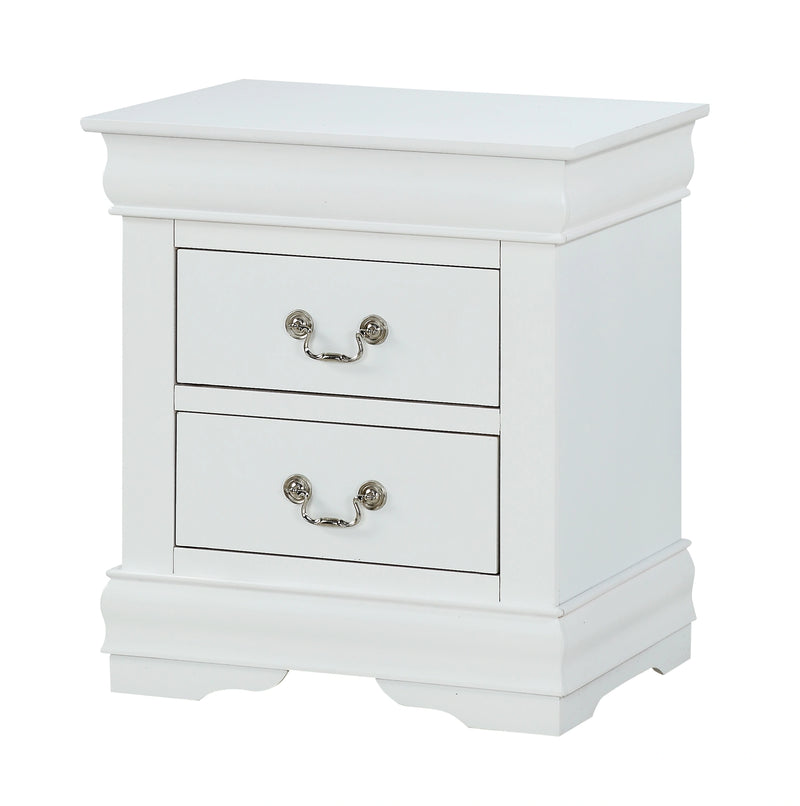 Crown Mark Louis Philip Nightstand in White image