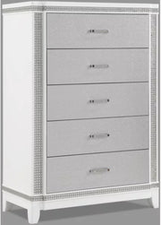 Crown Mark Furniture Ariane Chest in Silver and White image