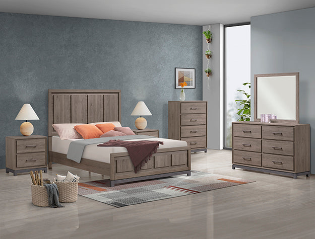 Crown Mark Furniture River Dresser Mirror in Brown image