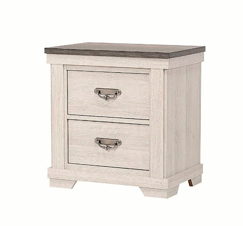 Crown Mark Furniture Leighton 2 Drawer Nightstand in White image
