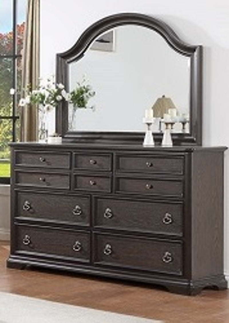 Crown Mark Furniture Duke Mirror in Dark Brown