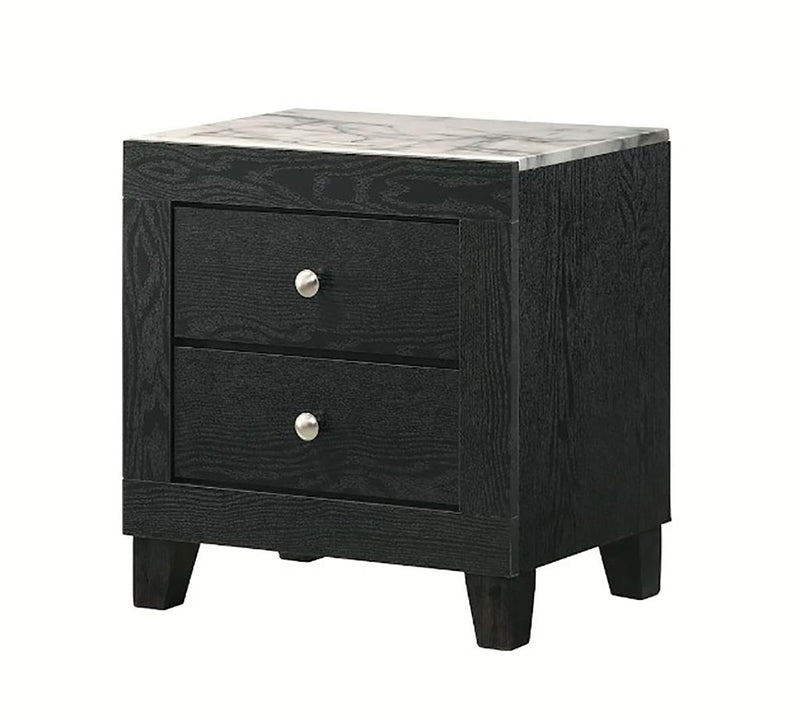 Crown Mark Furniture Cadence 2 Drawer Nightstand in Black image