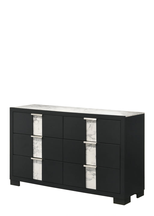 Crown Mark Furniture Rangley 6 Drawer Dresser in Black image