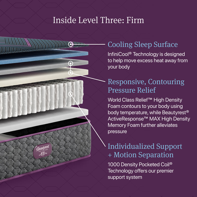 Beautyrest World Class Level Three Hybrid Firm Mattress