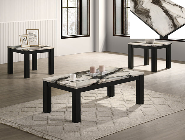 Ivy 3-Pk Cktl Set Faux Marble