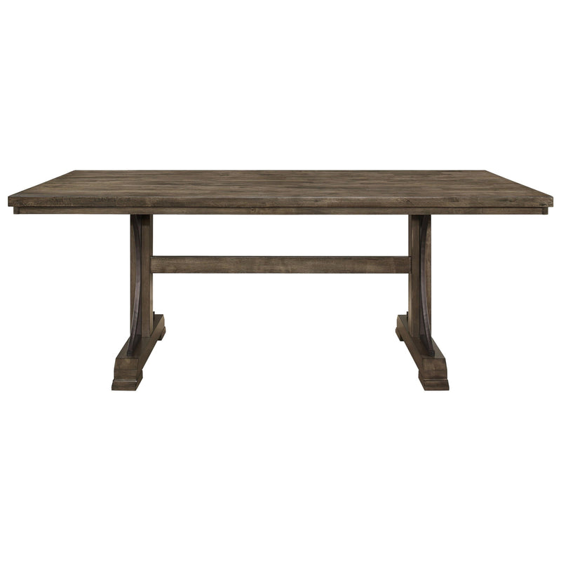 Crown Mark Quincy Rectangular Dining Table in Light Brown